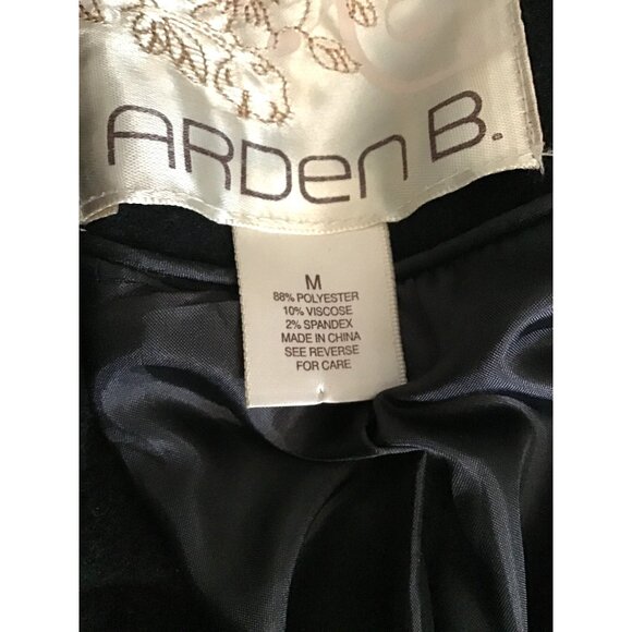 ARDEN B- WOMEN BLACK POCKETS BUTTON CLOSURE BELT TRENCH COAT JACKET SIZE MEDIUM - Picture 3 of 6